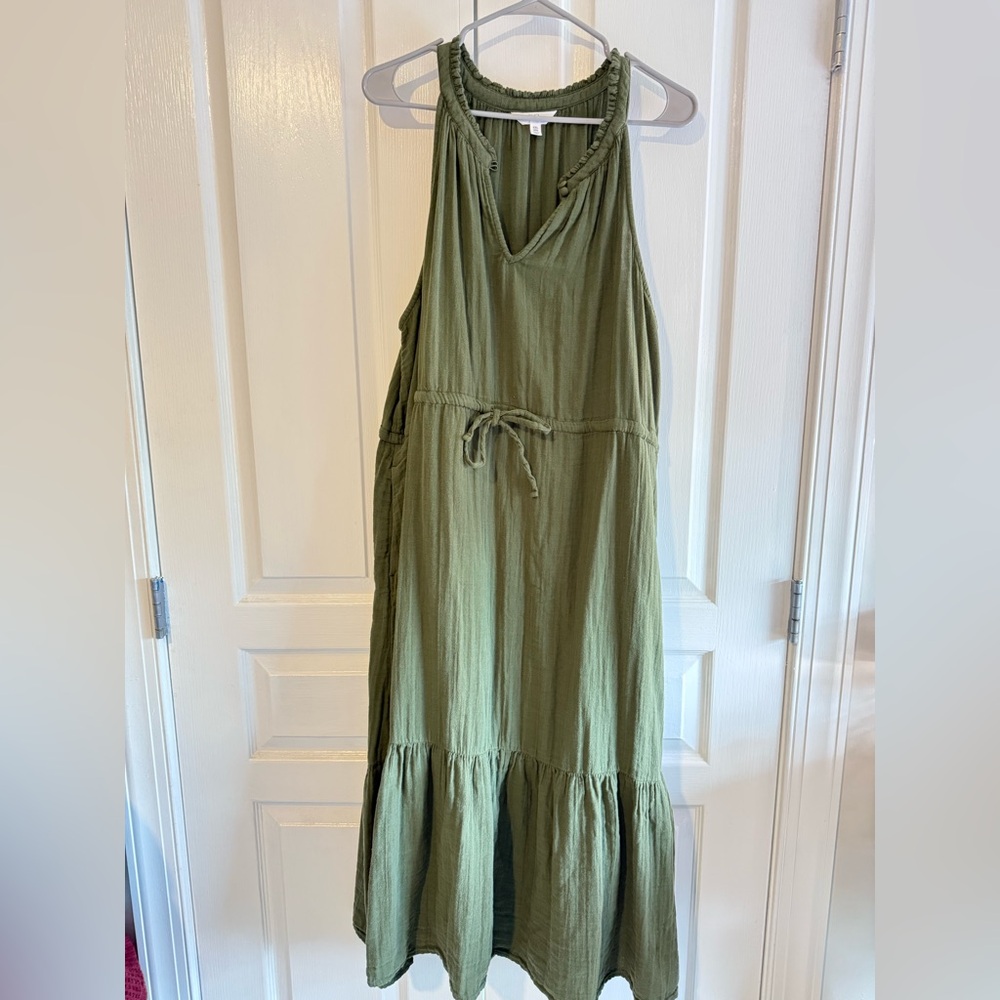 Time and Tru Olive Green Knit Dress